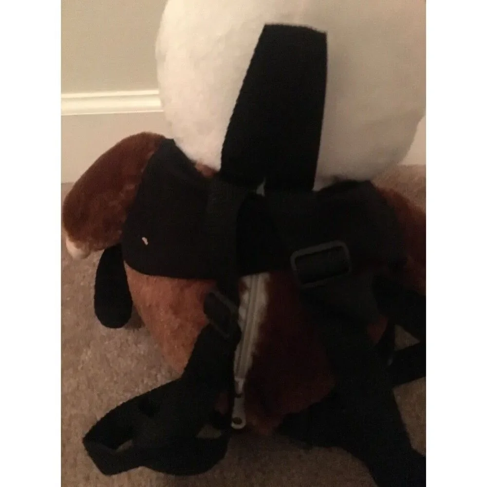 Hot Topic Plush Furry Hamster Animal Backpack Sack Bag Multi-Color